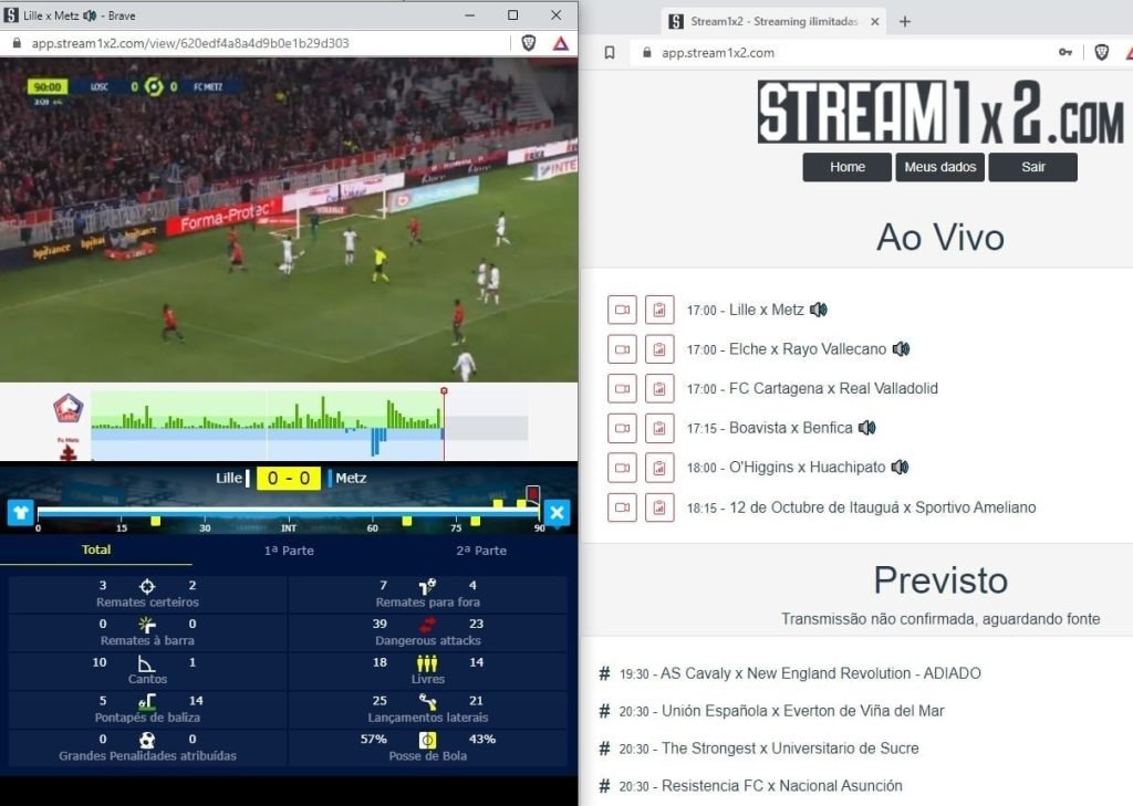 Stream1x2 de Futebol ao vivo para Trading Esportivo